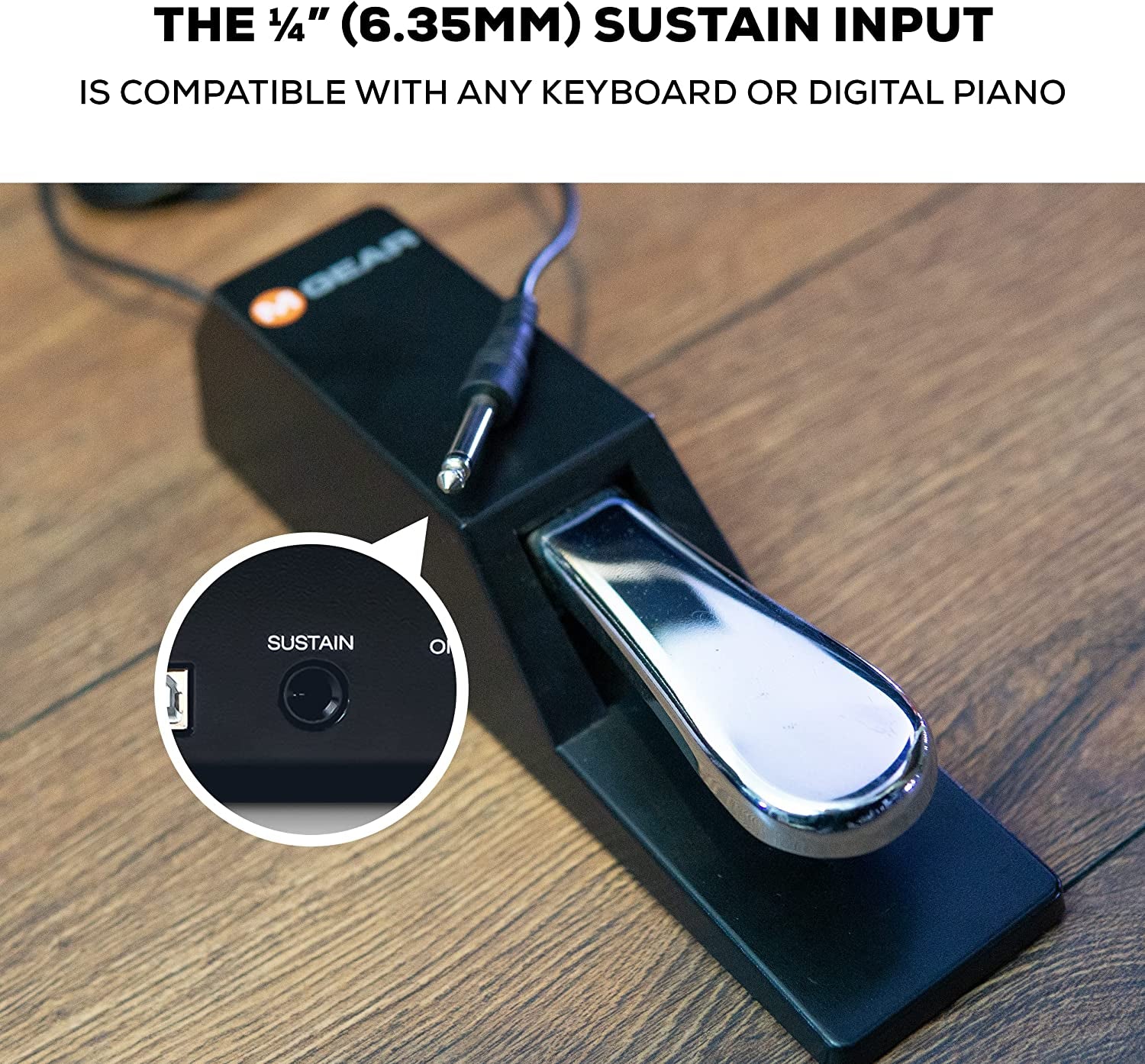 M-AUDIO SP-2 Universal Sustain Pedal with Piano Style Action for MIDI Keyboards, Digital Pianos and More
