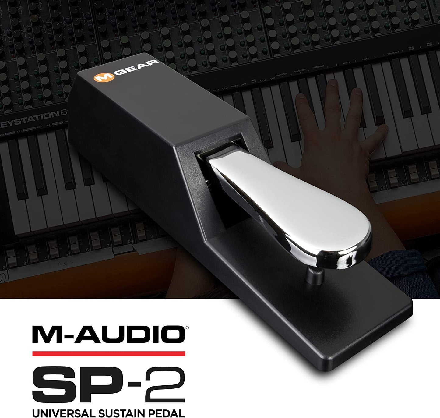 M-AUDIO SP-2 Universal Sustain Pedal with Piano Style Action for MIDI Keyboards, Digital Pianos and More